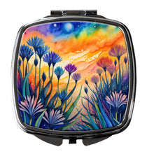 Load image into Gallery viewer, Colorful Agapanthus Compact Mirror – Stylish Purse Mirror with Artistic Covers