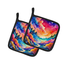 Load image into Gallery viewer, Colorful Amaranths Pot Holders - Set of 2 Decorative Kitchen Helpers | Made in the USA