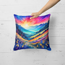 Load image into Gallery viewer, Colorful Annual Larkspur Fabric Decorative Pillow