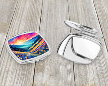 Load image into Gallery viewer, Colorful Annual Larkspur Compact Mirror – Stylish Purse Mirror with Artistic Covers