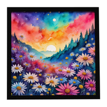 Load image into Gallery viewer, Colorful Asters Framed Metal Print