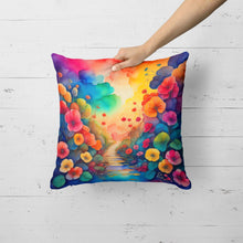 Load image into Gallery viewer, Colorful Begonias Fabric Decorative Pillow