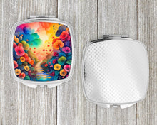 Load image into Gallery viewer, Colorful Begonias Compact Mirror – Stylish Purse Mirror with Artistic Covers