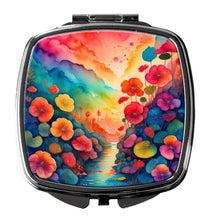Load image into Gallery viewer, Colorful Begonias Compact Mirror – Stylish Purse Mirror with Artistic Covers