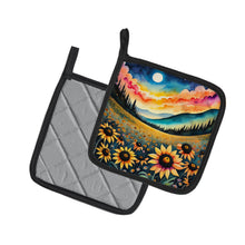 Load image into Gallery viewer, Colorful Black-eyed Susans Pot Holders - Set of 2 Decorative Kitchen Helpers | Made in the USA