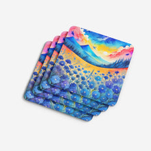 Load image into Gallery viewer, Colorful Blue Cornflowers Foam Coaster