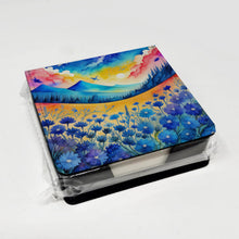 Load image into Gallery viewer, Colorful Blue Cornflowers PU Leather Note Paper Holder