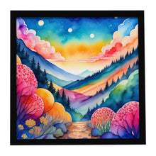 Load image into Gallery viewer, Colorful Brunia Framed Metal Print
