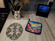 Load image into Gallery viewer, Colorful Brunia Pot Holders - Set of 2 Decorative Kitchen Helpers | Made in the USA