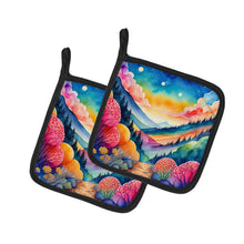 Load image into Gallery viewer, Colorful Brunia Pot Holders - Set of 2 Decorative Kitchen Helpers | Made in the USA
