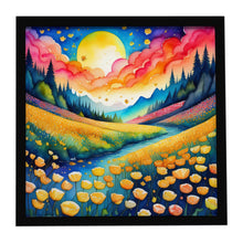 Load image into Gallery viewer, Colorful Buttercups Framed Metal Print
