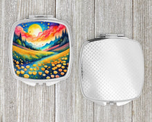 Load image into Gallery viewer, Colorful Buttercups Compact Mirror – Stylish Purse Mirror with Artistic Covers