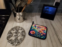 Load image into Gallery viewer, Colorful Calla Lilies Pot Holders - Set of 2 Decorative Kitchen Helpers | Made in the USA