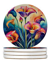 Load image into Gallery viewer, Colorful Calla Lilies Large Sandstone Coasters Pack of 4