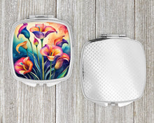 Load image into Gallery viewer, Colorful Calla Lilies Compact Mirror – Stylish Purse Mirror with Artistic Covers