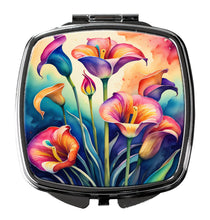 Load image into Gallery viewer, Colorful Calla Lilies Compact Mirror – Stylish Purse Mirror with Artistic Covers