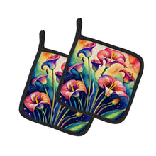 Load image into Gallery viewer, Colorful Calla Lilies Pot Holders - Set of 2 Decorative Kitchen Helpers | Made in the USA