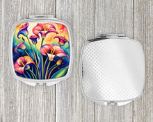 Load image into Gallery viewer, Colorful Calla Lilies Compact Mirror – Stylish Purse Mirror with Artistic Covers