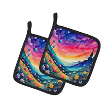 Load image into Gallery viewer, Colorful Campanula Pot Holders - Set of 2 Decorative Kitchen Helpers | Made in the USA