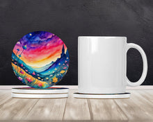 Load image into Gallery viewer, Colorful Campanula Large Sandstone Coasters Pack of 4