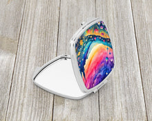 Load image into Gallery viewer, Colorful Campanula Compact Mirror – Stylish Purse Mirror with Artistic Covers