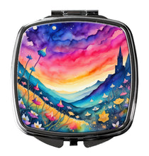 Load image into Gallery viewer, Colorful Campanula Compact Mirror – Stylish Purse Mirror with Artistic Covers