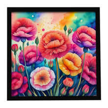 Load image into Gallery viewer, Colorful Carnations Framed Metal Print