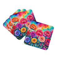 Load image into Gallery viewer, Colorful Carnations Foam Coaster