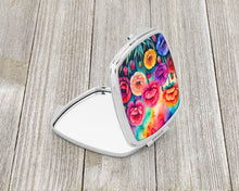 Load image into Gallery viewer, Colorful Carnations Compact Mirror – Stylish Purse Mirror with Artistic Covers
