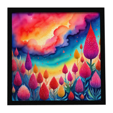 Load image into Gallery viewer, Colorful Celosia Framed Metal Print