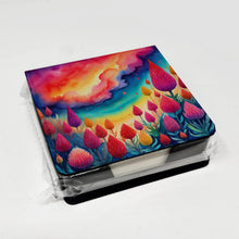 Load image into Gallery viewer, Colorful Celosia PU Leather Note Paper Holder