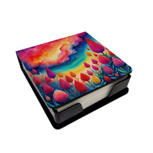 Load image into Gallery viewer, Colorful Celosia PU Leather Note Paper Holder