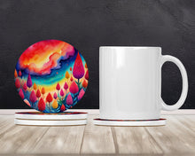 Load image into Gallery viewer, Colorful Celosia Large Sandstone Coasters Pack of 4