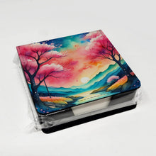 Load image into Gallery viewer, Colorful Cherry Blossoms PU Leather Note Paper Holder