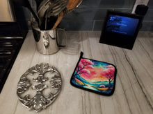 Load image into Gallery viewer, Colorful Cherry Blossoms Pot Holders - Set of 2 Decorative Kitchen Helpers | Made in the USA