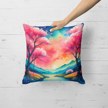 Load image into Gallery viewer, Colorful Cherry Blossoms Fabric Decorative Pillow