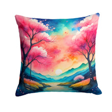 Load image into Gallery viewer, Colorful Cherry Blossoms Fabric Decorative Pillow