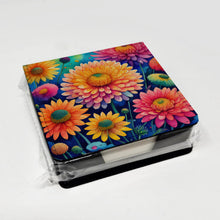 Load image into Gallery viewer, Colorful Chrysanthemums PU Leather Note Paper Holder