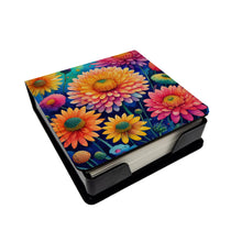 Load image into Gallery viewer, Colorful Chrysanthemums PU Leather Note Paper Holder