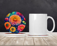 Load image into Gallery viewer, Colorful Chrysanthemums Large Sandstone Coasters Pack of 4