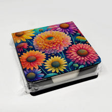 Load image into Gallery viewer, Colorful Chrysanthemums PU Leather Note Paper Holder