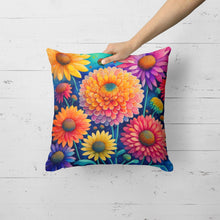 Load image into Gallery viewer, Colorful Chrysanthemums Fabric Decorative Pillow
