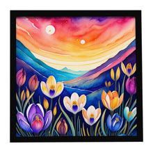 Load image into Gallery viewer, Colorful Crocus Framed Metal Print