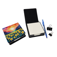 Load image into Gallery viewer, Colorful Daffodils PU Leather Note Paper Holder