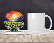 Load image into Gallery viewer, Colorful Daffodils Large Sandstone Coasters Pack of 4