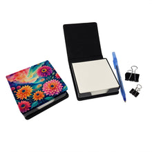 Load image into Gallery viewer, Colorful Dahlias PU Leather Note Paper Holder