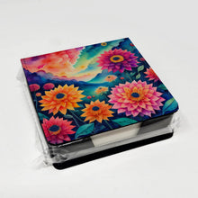 Load image into Gallery viewer, Colorful Dahlias PU Leather Note Paper Holder
