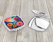 Load image into Gallery viewer, Colorful Dahlias Compact Mirror – Stylish Purse Mirror with Artistic Covers