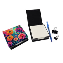 Load image into Gallery viewer, Colorful Dahlias PU Leather Note Paper Holder