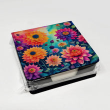 Load image into Gallery viewer, Colorful Dahlias PU Leather Note Paper Holder